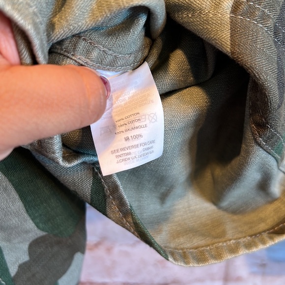 J.Crew camo utility shacket xs camouflage button down shirt jacket 100% cotton - Picture 7 of 11